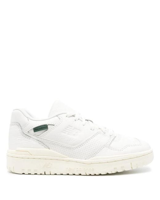 New Balance White 550 Leather Sneakers