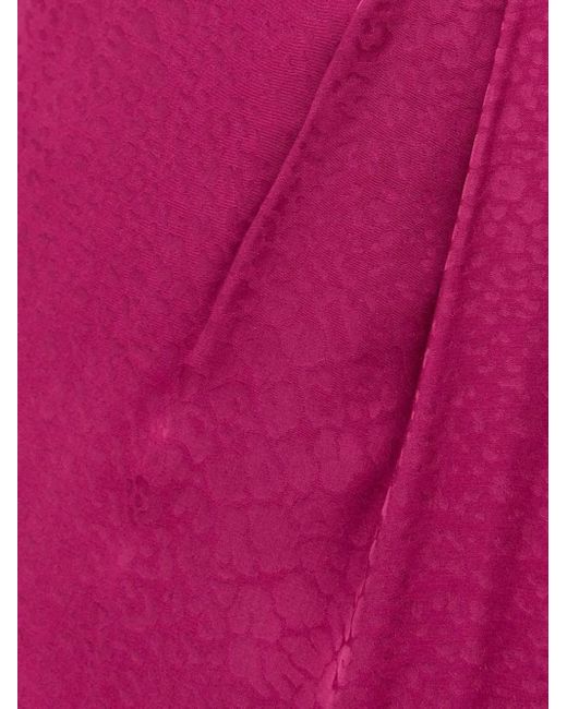 Twinset Red Ruffled Midi Skirt