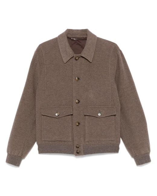 Canali Brown Wool Jacket for men