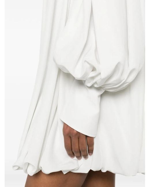 Calvin Klein White Mini Allegra Pleated-Bubble Dress