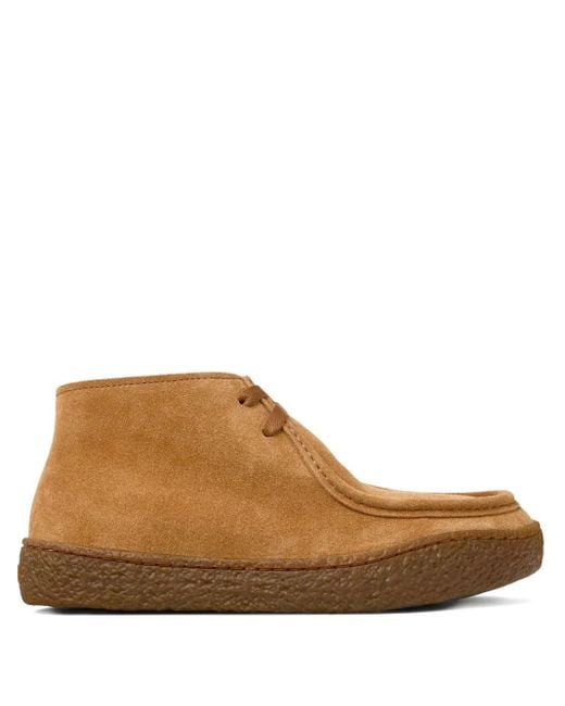 Camper Brown Peu Terreno Suede Lace-Up Boots