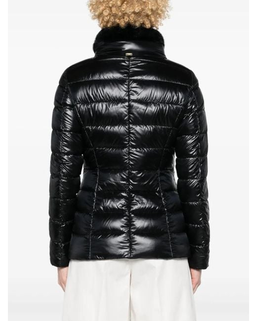 Herno Black Belted High-Neck Down Jacket