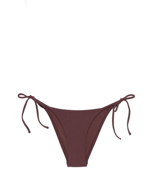Matteau Purple Crinkle-Textured Bikini Bottoms