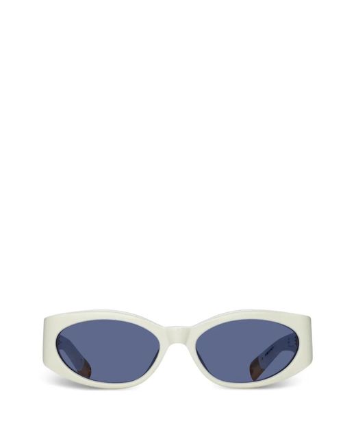 Jacquemus Blue Ovalo Oval-Frame Sunglasses