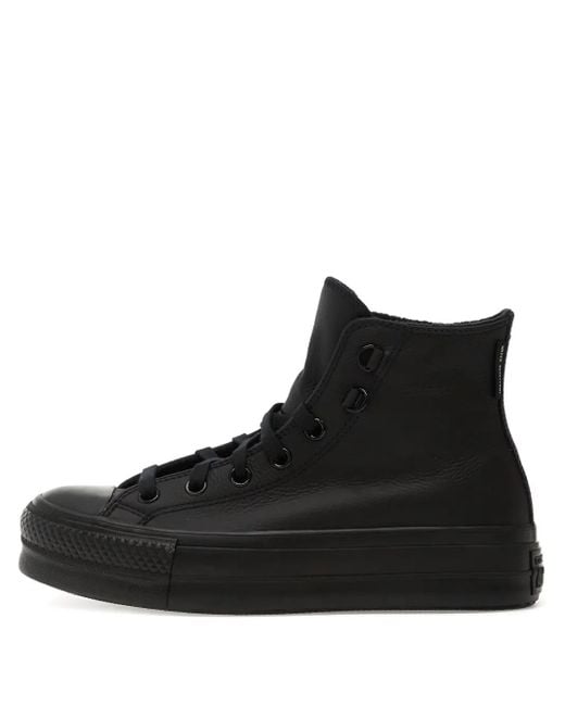 Sneakers Chuck Taylor Con Suola Rialzata di Converse in Black