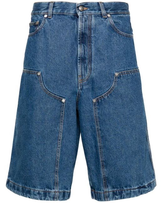 Palm Angels Jeans-Shorts mit Monogramm in Blue für Herren
