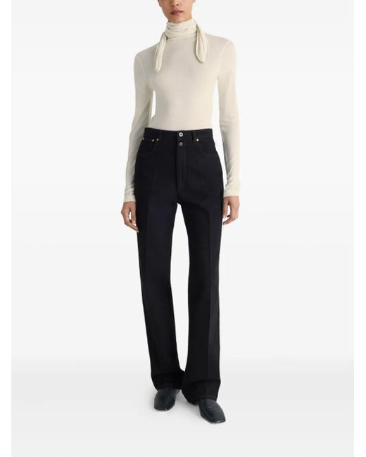 Lemaire White Tied-Neck T-Shirt
