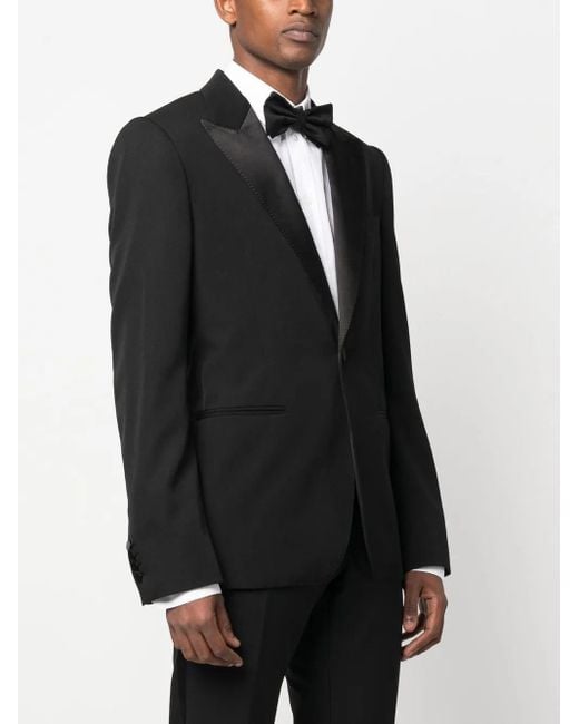 McQueen Black Tailored Single Breasted Jacket for men