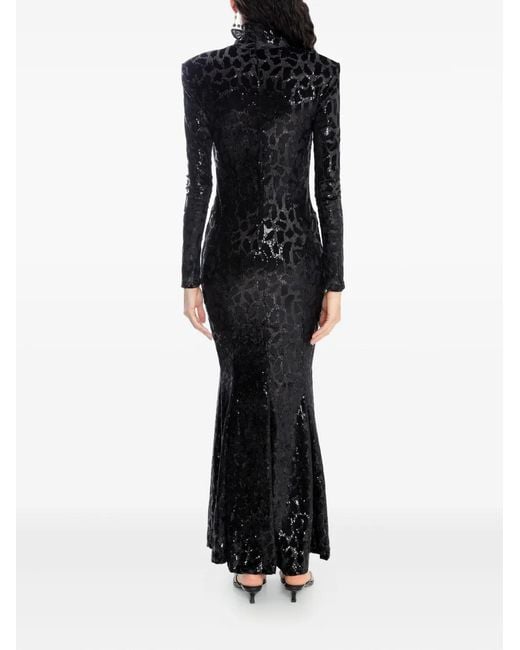 Amir Slama Black X Astrid Sequined Maxi Dress
