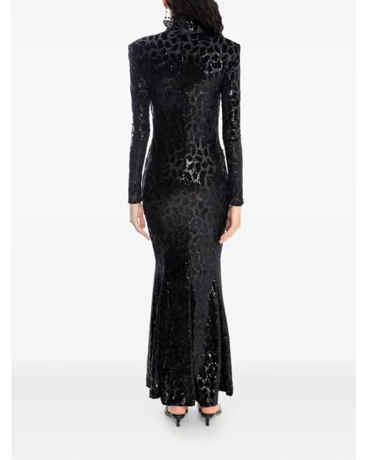X Astrid Robe Longue À Sequins Amir Slama en coloris Black