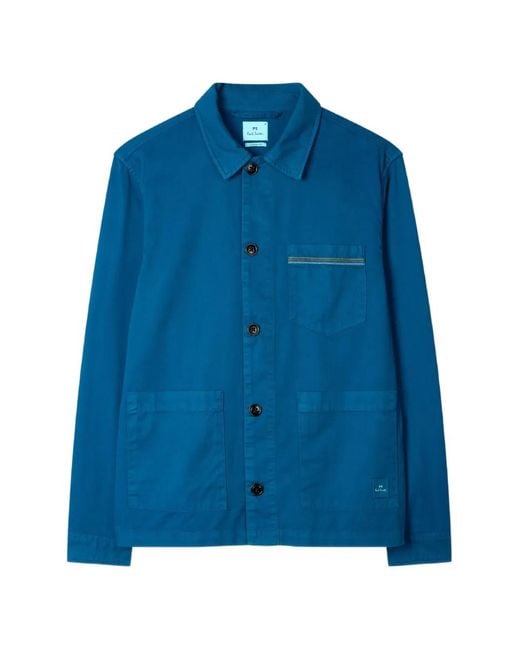 Paul Smith Blue Buttoned Pocket Jacket for men