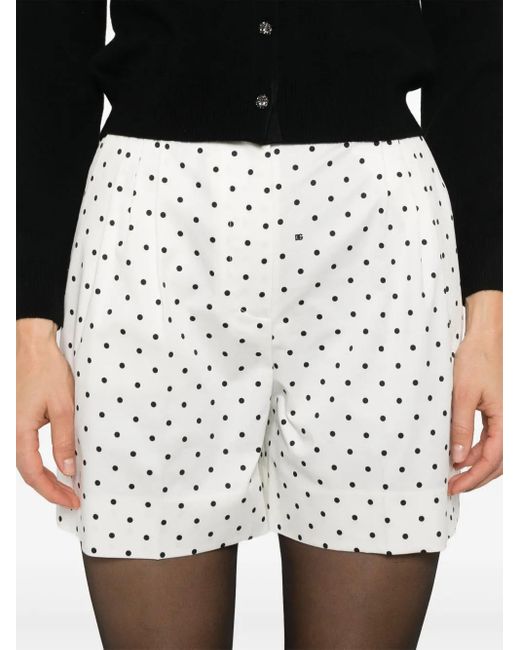 Dolce & Gabbana ポルカドット ショートパンツ White