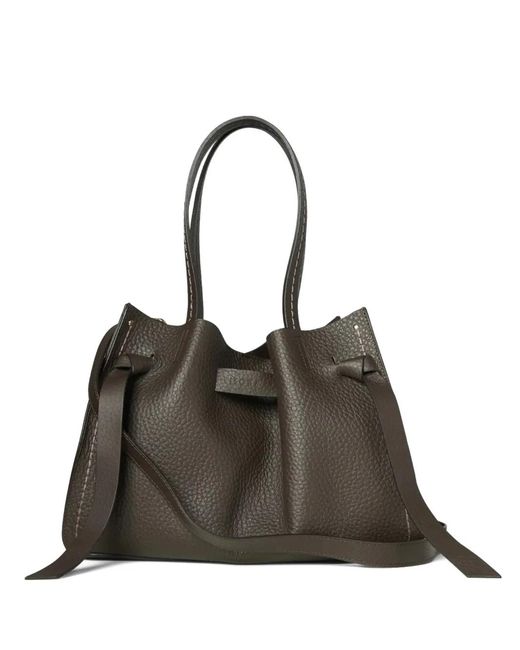 VISONA Brown Small Vittoria Tote Bag