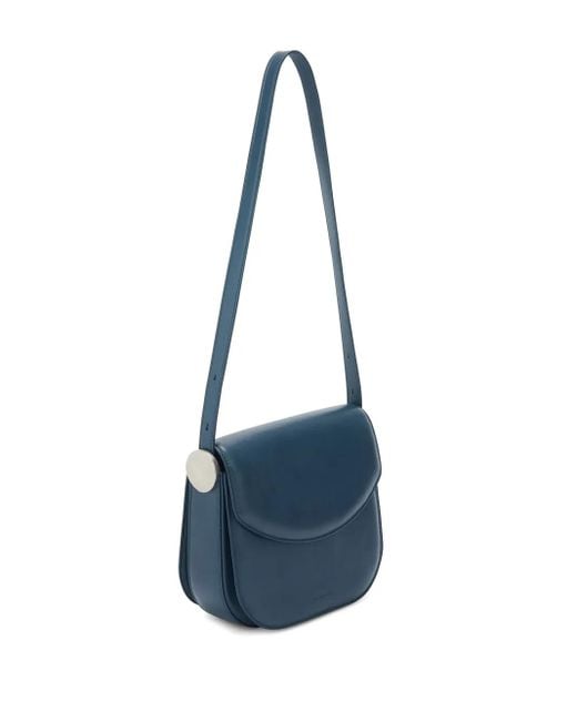 Jil Sander Blue Coin Umhängetasche Aus Leder