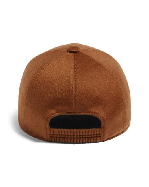 Zegna Brown Oasi Baseball Cap for men
