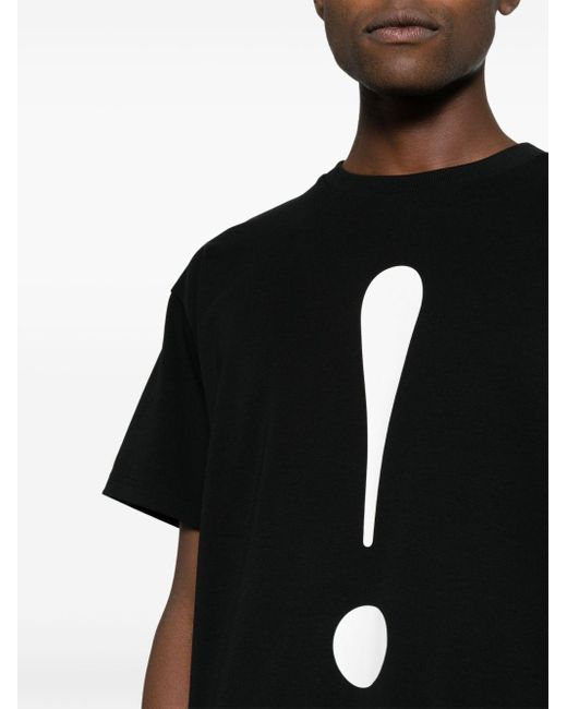 T-shirt en coton à col rond Moschino pour homme en coloris Black