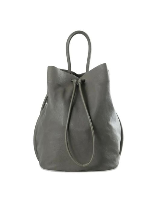 Uma Wang Gray Grand Sac Seau À Lien De Resserrage