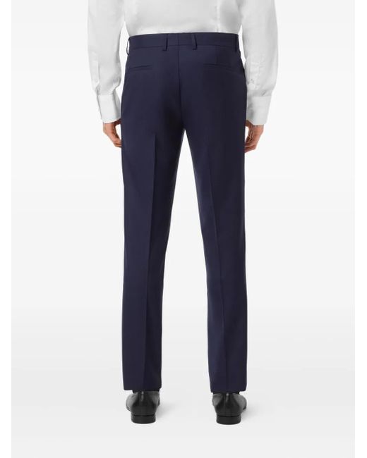 Billionaire Blue Button-Fastening Trousers for men