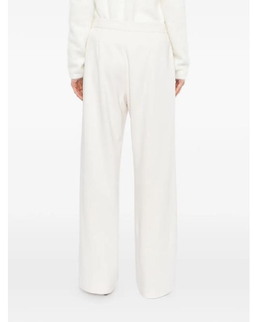 James Perse White Brushed Knit Trousers