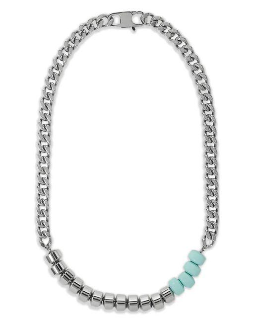 1017 ALYX 9SM White Curb-Chain Beaded Necklace for men