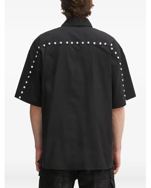 Ambush Black Pearl-Embellished Short-Sleeve Shirt for men