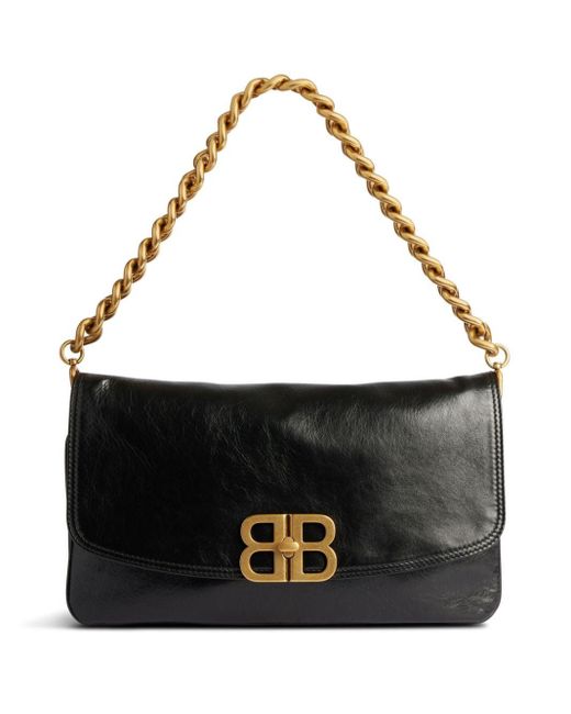 Balenciaga Black Medium Bb Soft Shoulder Bag