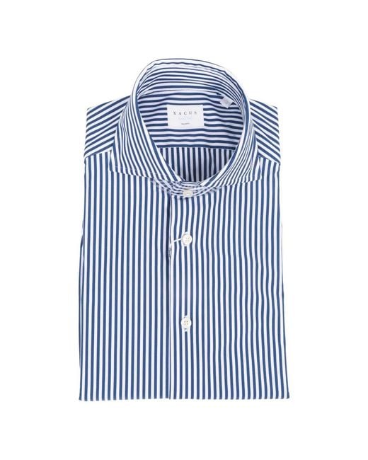 Xacus Blue Active Shirt Striped Shirt for men