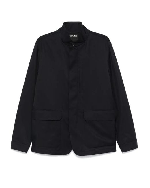 Zegna Blue Water-Repellent Jacket for men