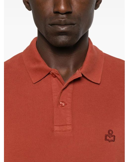 Isabel Marant Poloshirt Mit Logo-Stickerei in Orange für Herren
