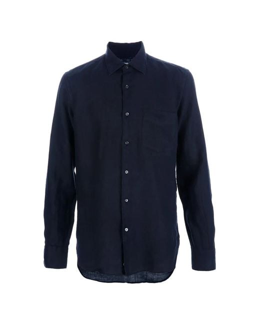 Aspesi Blue Chest-Pocket Shirt for men