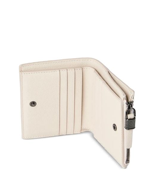 Brunello Cucinelli Natural Grained Zip Wallet