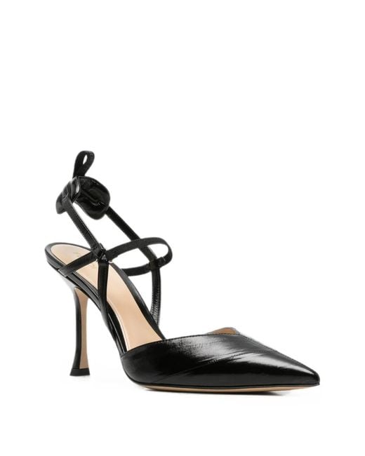 Fendi Black Pointed-Toe Slingback Pumps
