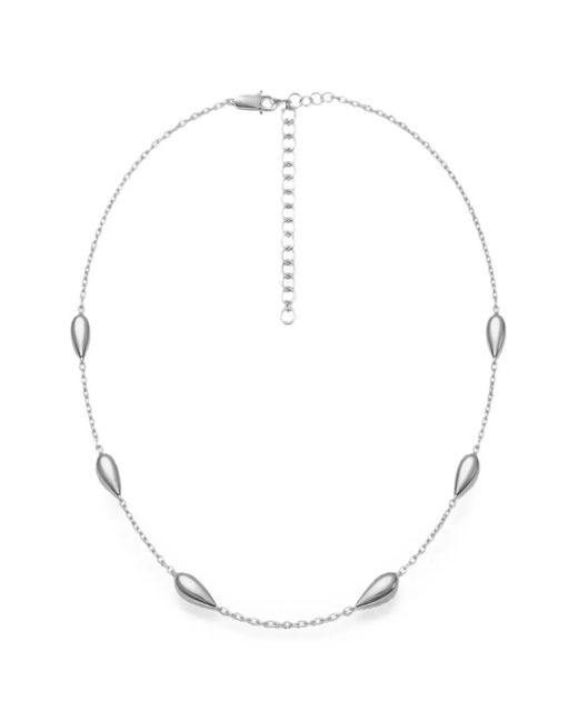 Yoj White Eos Flow Teardrop-Pendant Necklace
