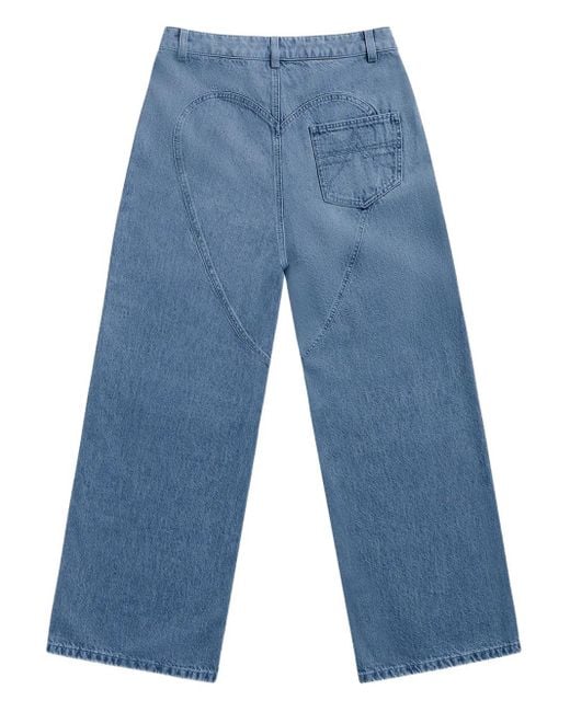 Area Blue Crystal-embellished Pocket Jeans