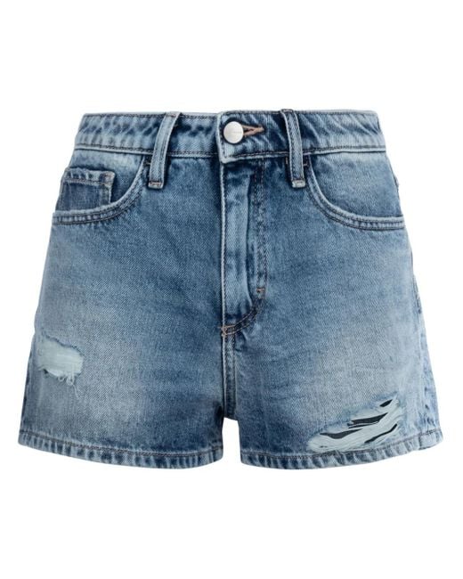 Bermudas con efecto envejecido ICON DENIM de color Blue