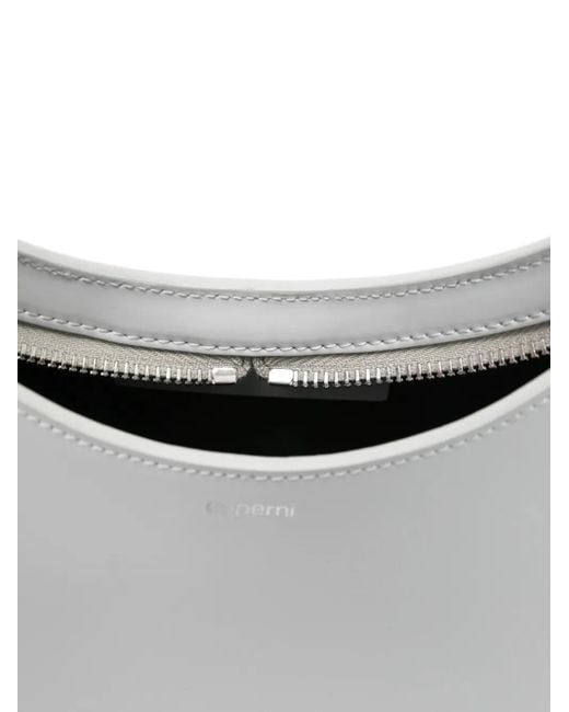 Coperni White Swipe Leather Backpack