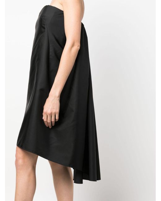 Givenchy Black Strapless A-line Midi Dress