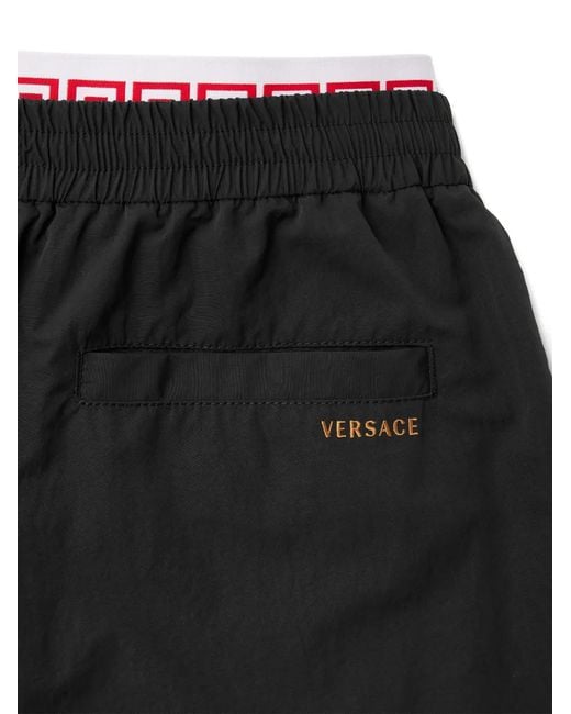 Versace Black Nylon Joggers for men