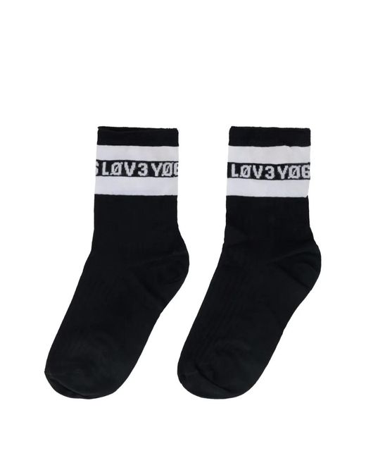 RED Valentino Black Striped Socks