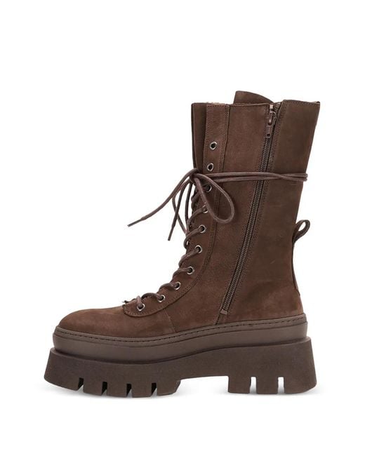 COPENHAGEN Brown Lace-Up Leather Boots