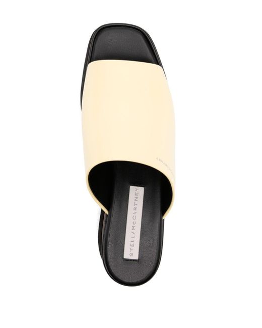 Stella McCartney White Sneak-Elyse Platform Slides