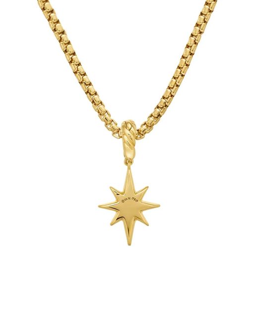 David Yurman Metallic 18Kt North Star Amulet Diamond Pendant (15Mm)