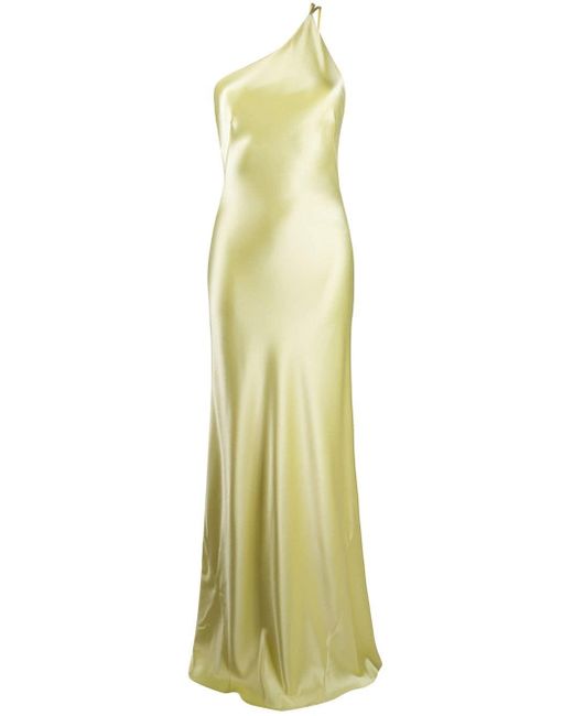 Galvan Yellow Camisole-Kleid aus Satin
