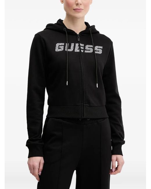 Guess Black Zip-Up Hoodie