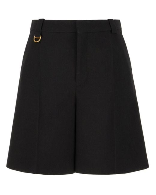 Chloé Black Virgin-Wool Shorts