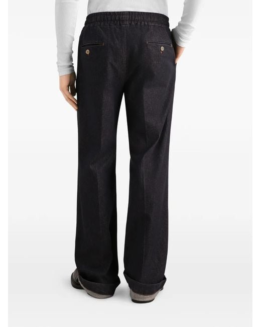 Dolce & Gabbana Black Denim Joggers With Patch for men