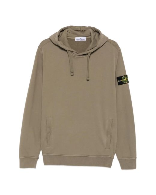 Stone Island Natural Hoodie À Patch Logo for men