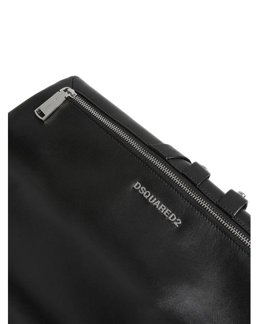 DSquared² Black Leather Clutch Bag