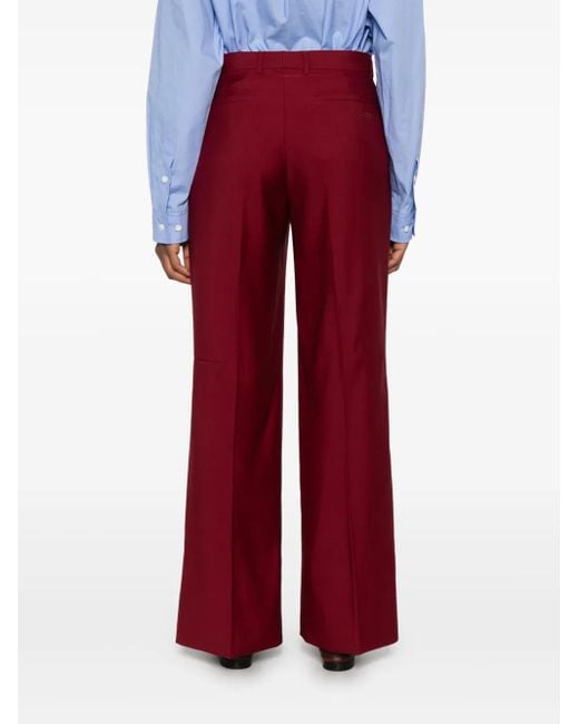 Gucci Red Rote Maßgeschneiderte Wollhose