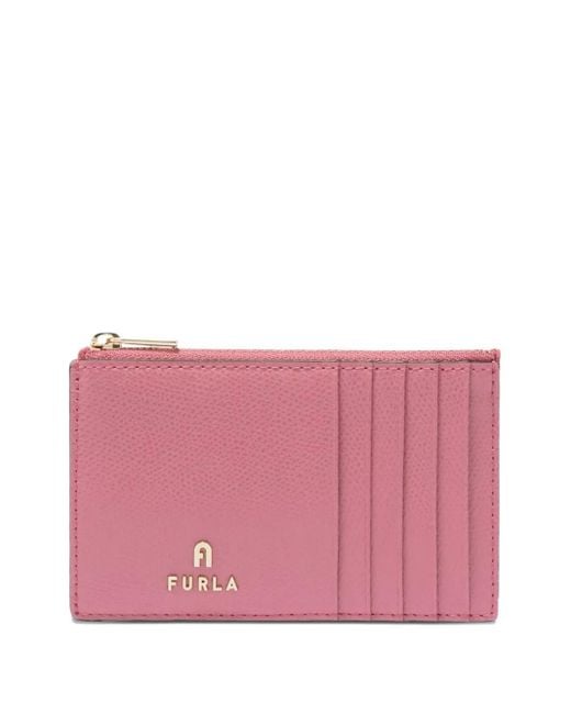 Furla Pink Camelia M Zip-Top Card Holder